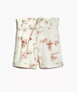 Madewell Paperbag Leinen Baumwollmischung hoch geschnittene Shorts Paradise Toile Größe 00 - Bild 1 von 5