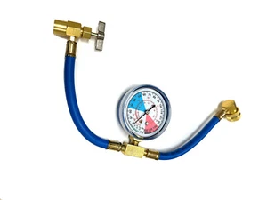 14 Zoll Kfz Kältemittel AC Ladeschlauch mit Manometer 4 Service Diagnose 134a - Bild 1 von 4