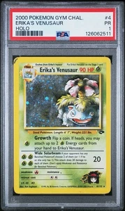PSA 1 Erika's Venusaur 4/132 Gym Challenge 2000 Holo Foil Pokemon WoTC PR - Bild 1 von 2