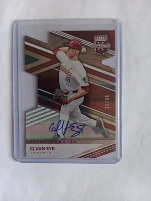 2020 Elite Extra Edition Prime Numbers A Die-Cut Signatures /98 CJ Van Eyk Auto - Image 1 of 2