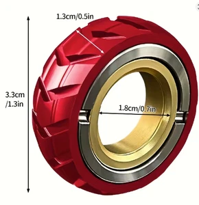 Anillo háptico de metal EDC inquieto coches clicker rodillo juguetes de escritorio aparatos de alivio del estrés - Imagen 1 de 3