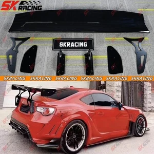 Glossy Black/Carbon Fiber Rear Spoiler Wing Fits Toyota 86 Subaru BRZ 2013-2018 - Picture 1 of 33