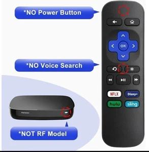 Replaced Remote Compatible with R-0-K-U Box, R-O-K-U Express NOT FOR STICK OR TV - Picture 1 of 3