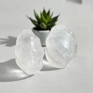 Mini tallas de llama de cuarzo transparente pulido | Decoración de talla de cristal curativo - Imagen 1 de 9