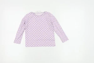 H&M Girls Purple Floral Long Sleeve T-Shirt 3-4 Years - Picture 1 of 12