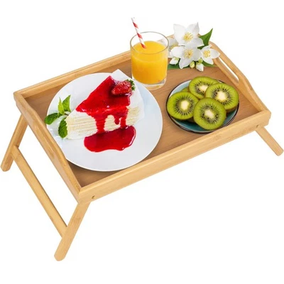 Bed Tray Table Folding Legs with Handles Breakfast Food Tray for Sofa,Bed,Eat... - Image 1 of 4
