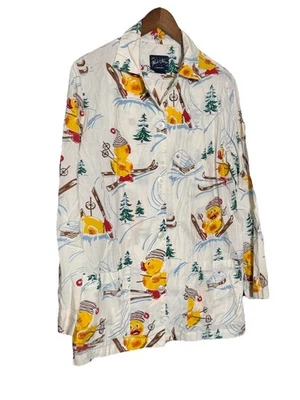 NICK & NORA Conjunto de Pijama de Algodón Pato de Goma Vintage M Unisex Pantalones Camisa con Botones Foto 1 de 4