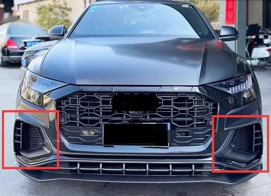 Alerón labial de parachoques delantero de fibra de carbono para Audi Q8 SQ8 2021-2022 @B Foto 1 de 4