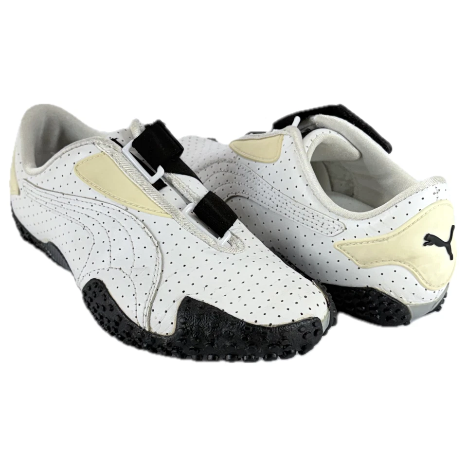 Puma Mostro Perforated Leather Women Sneakers Size 7 White Black 341953 03 Y2K - Image 1 of 4