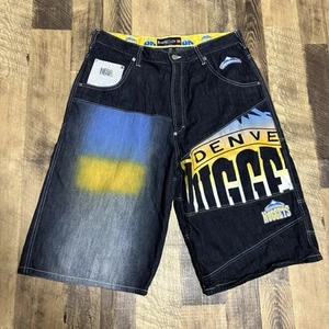 Pantalones cortos vaqueros vintage UNK Denver Nuggets NBA Y2K 38 - Imagen 1 de 10