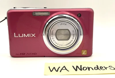 Excelente cámara compacta Panasonic Lumix DMC-FX77 rosa probada y funciona Foto 1 de 4
