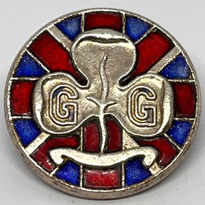 Vintage Girl Guides Trefoil Union Jack Friendship Enamel Pin Badge Girlguiding - Picture 1 of 2