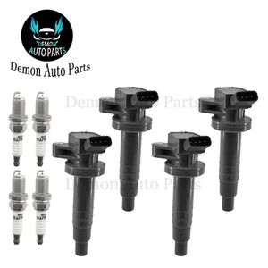 4pcs Ignition Coil and Spark Plug For 1999-2008 Toyota Corolla 1.8L L4 - Picture 1 of 8