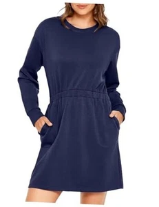 Womens 2024 Fall Sweatshirt Dresses Winter Long Sleeve T Shirt Dresses Air - Picture 1 of 7