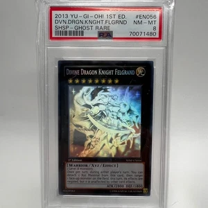 2013 Yugioh Göttlicher Drachenritter Felgrand Ghost Rare SHSP-EN056 PSA 8 MINT - Bild 1 von 1
