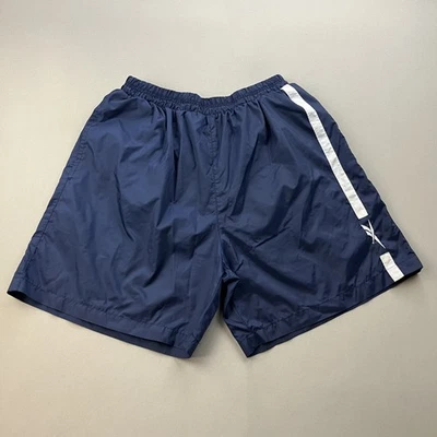 Pantalones Cortos de Natación Reebok De Colección Para Hombre Grandes Azul Rayas Malla Forrados Bañador Deportes Años 90 Foto 1 de 4