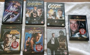 7 James Bond 007 Movies Bundle DVD Moonraker/Dr No/Licence To Kill/Casino Royale - Picture 1 of 18