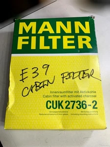 Mann CUK2736-2 Cabin Air Filter BMW Alpina E39 530i 540i M5 ORIGINAL IN BOX - Picture 1 of 5