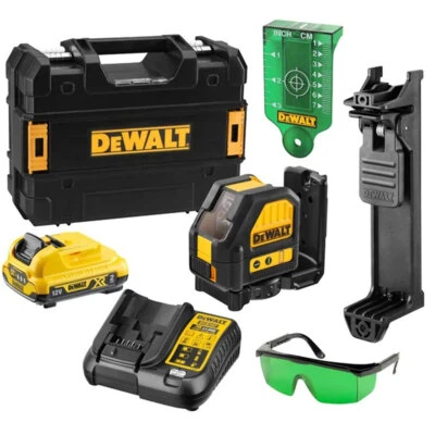 DeWalt DCE088D1G 10.8V SelfLeveling Green Cross Line Laser Kit 1 x 2.0Ah Battery