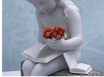 Anillo Multi Coral TAGLIAMONTE Designs (HQ0086) 925SS/YGP *Talla 6* Foto 1 de 4