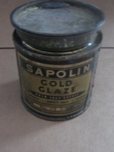 um 1905 kleine zweiteilige Dose Gerstendorfer Bros. "Sapoline" bemalt - Bild 1 von 4