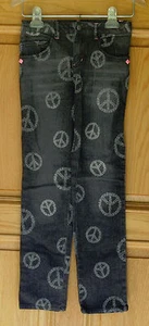 Love Rocks Girls Size M (W24 L25) Embellished Black Jeans - Picture 1 of 3