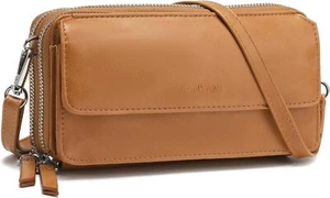 Lanyani RFID Crossbody Wallet Wristlet Purse with Phone Pocket B-dark Mustard - Picture 1 of 6