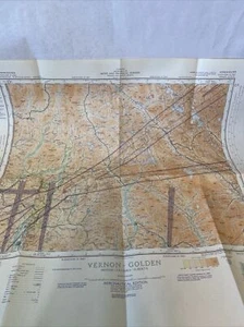 Vernon-Golden CA-96 Aeronautical Chart Map Canada Topographical 1966 82 NW - Picture 1 of 10