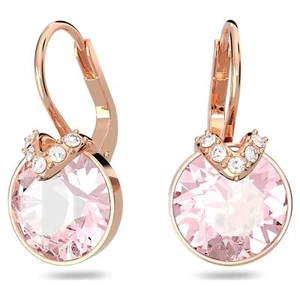 Swarovski Bella V Drop Earrings Round Cut, Pink, Rose Gold-Tone Plated 5662114 - Picture 1 of 5