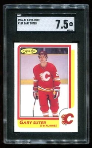 1986 O-Pee-Chee #189 Gary Suter SGC 7.5 NM+ Rookie RC Flames~(PL) - Picture 1 of 2