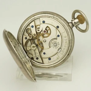 WORKING! Solid Silver LONGINES Pocket Watch Men's no fusee no duplex no repeater - Picture 1 of 13