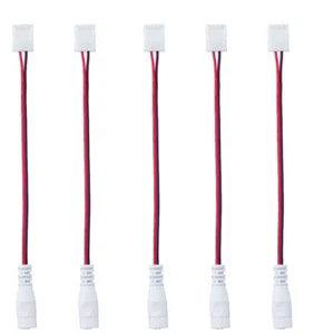 2Pin Female 5.5*2.1mm DC 12V Connector Cable Wires Adapters For SMD 3528 20pcs - Picture 1 of 7