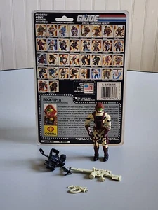 Vintage GI Joe Cobra Rock Viper with Full Cardback Hasbro ARAH 1991 - Picture 1 of 14