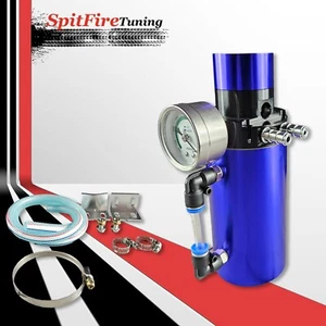 Oil Catch Can Reservoir Baffled Tank Breather Universal Blue V2.0 Fit Chevrolet - Picture 1 of 10