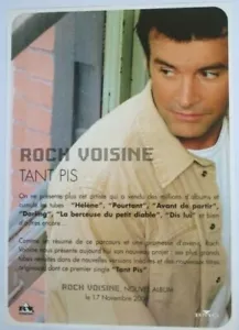 ROCH VOISINE - PETIT PLAN MEDIA / PRESS KIT "TANT PIS" - Picture 1 of 1