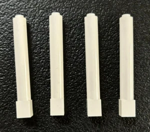 Lego PN 43888 Support Pillar - Round w/square base - 1x1x6 - White - 4 Pcs - New - Picture 1 of 1
