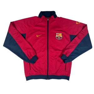 BARCELONA 2003/04 NIKE Training Football Track Jacket S Mens Vintage Soccer Top - Picture 1 of 10