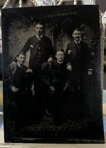 ANTICA FOTOGRAFIA DEL 1800 TIPO LATTA QUATTRO BEI FRATELLI GENTILUOMINI - Foto 1 di 1