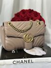 Gucci Gg Marmont Matelasse Shoulder Bag Small Dusty Pink Leather/suede