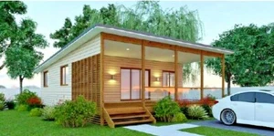 Ayva 2 Bed + Study + 2 Bath + Deck (89.83m²) Steel Frame Prefabricated Home - Picture 1 of 7