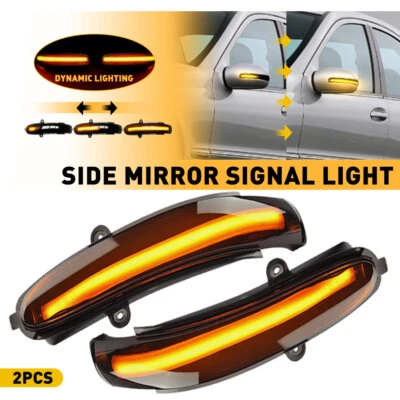 Luz intermitente LED de humo para espejo retrovisor lateral Mercedes W203 Clase C C203 2000-2007 Foto 1 de 4
