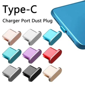 Charger Dock Stopper Anti Dust Metal Plug For iP 13 Pro Max Samsung Galaxy S22 - Zdjęcie 1 z 36