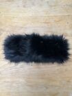 Faux Fur Headband Black Urban Mist Acrylic One Size Soft Fluffy
