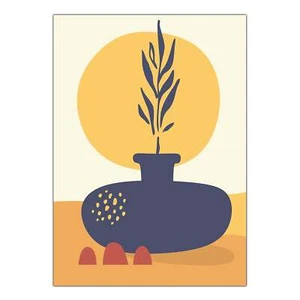 Poster Quadro Tela Canvas - Illustrazione Vasi Bohemien Boho A0013-D0010 - Imagen 1 de 19