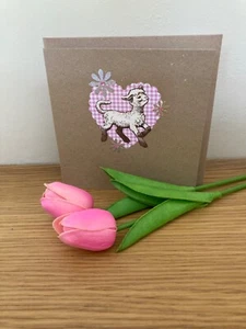 Beautiful Handmade Greetings Card Vintage ephemera Collage Retro - Picture 1 of 4