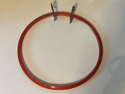 RED  7" Medium Spring Metal Embroidery Hoop Nurge - Image 1 of 4