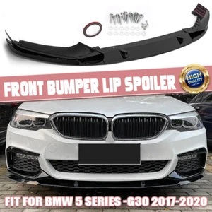 Front Bumper Spoiler Lip Gloss Black For 2017-2020 BMW G30 M Sport Performance - Bild 1 von 10