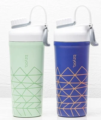 Set of 2 pcs 26 oz. Insulated Stainless Steel Double Wall Shaker Water Bottle