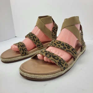 Lucky Brand Sandals Dilane Brown Leather Strappy Casual Womens Summer Size 9.5 - Picture 1 of 11