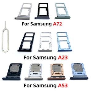 Replacement Dual SIM Card Slot SD Card Tray Card Slot For Samsung A72/A23/A53 5G - Photo 1 sur 28
